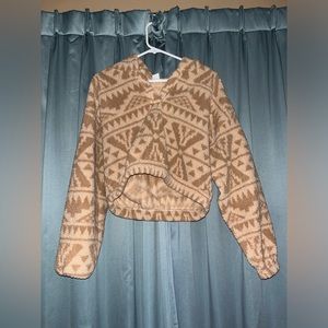 Gilly Hicks Fleece Crop Hoodie (Small)